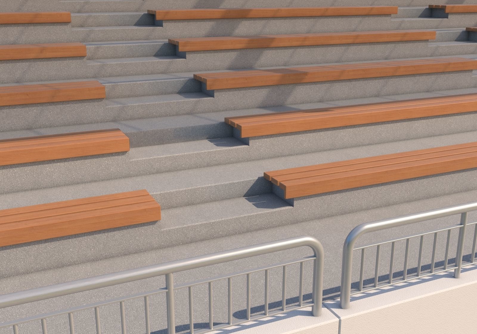 Tribune For Sport Areas With Canopy 3D model_4