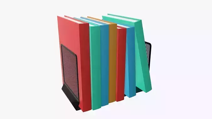 Book mesh holder with books