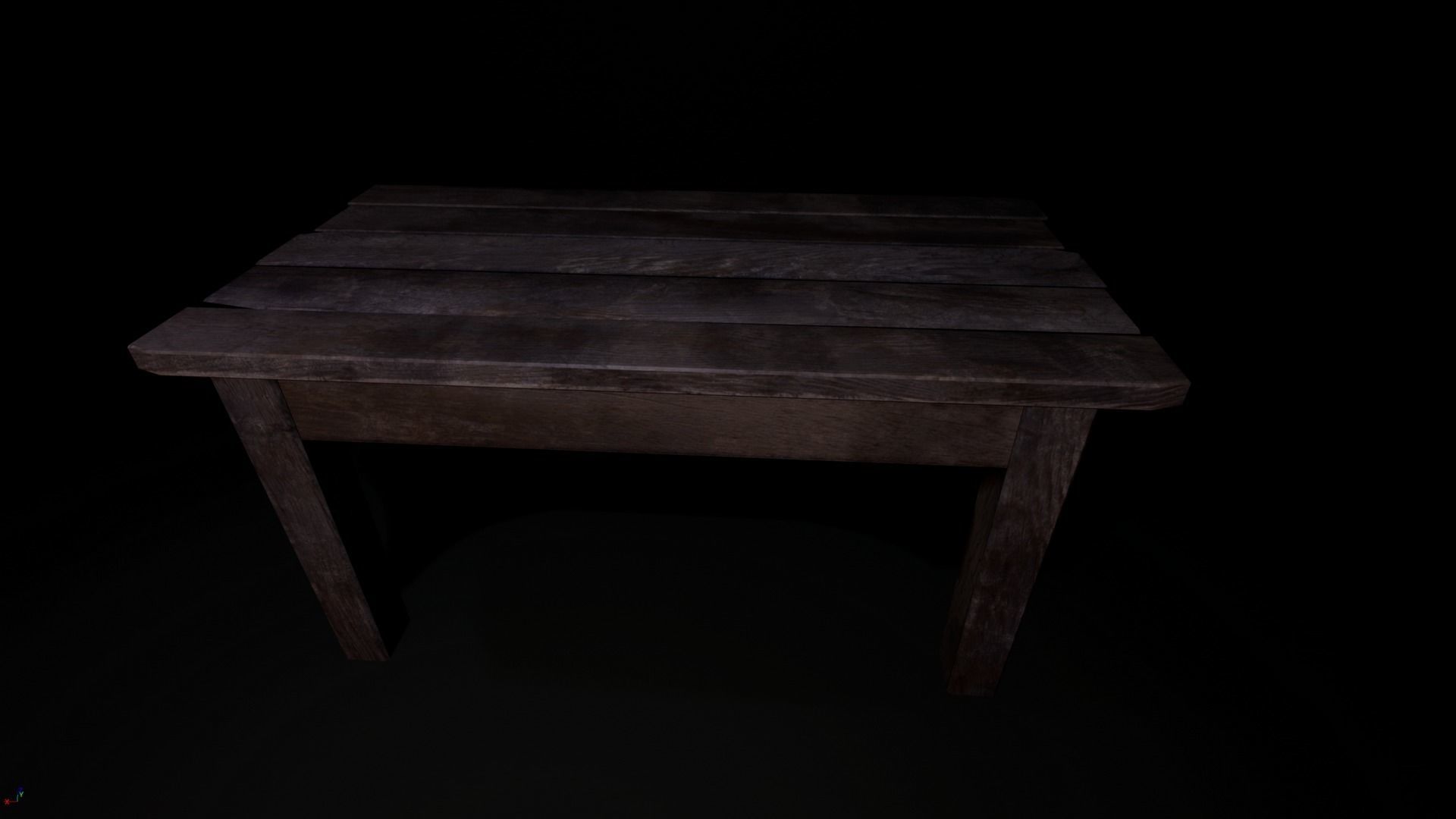 Old Table Free low-poly 3D model_6