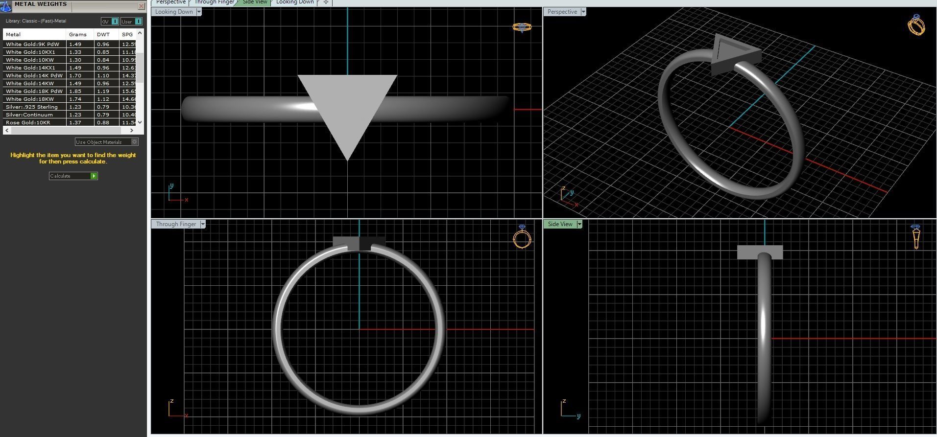 Jewelry geometric set  3D print model_3