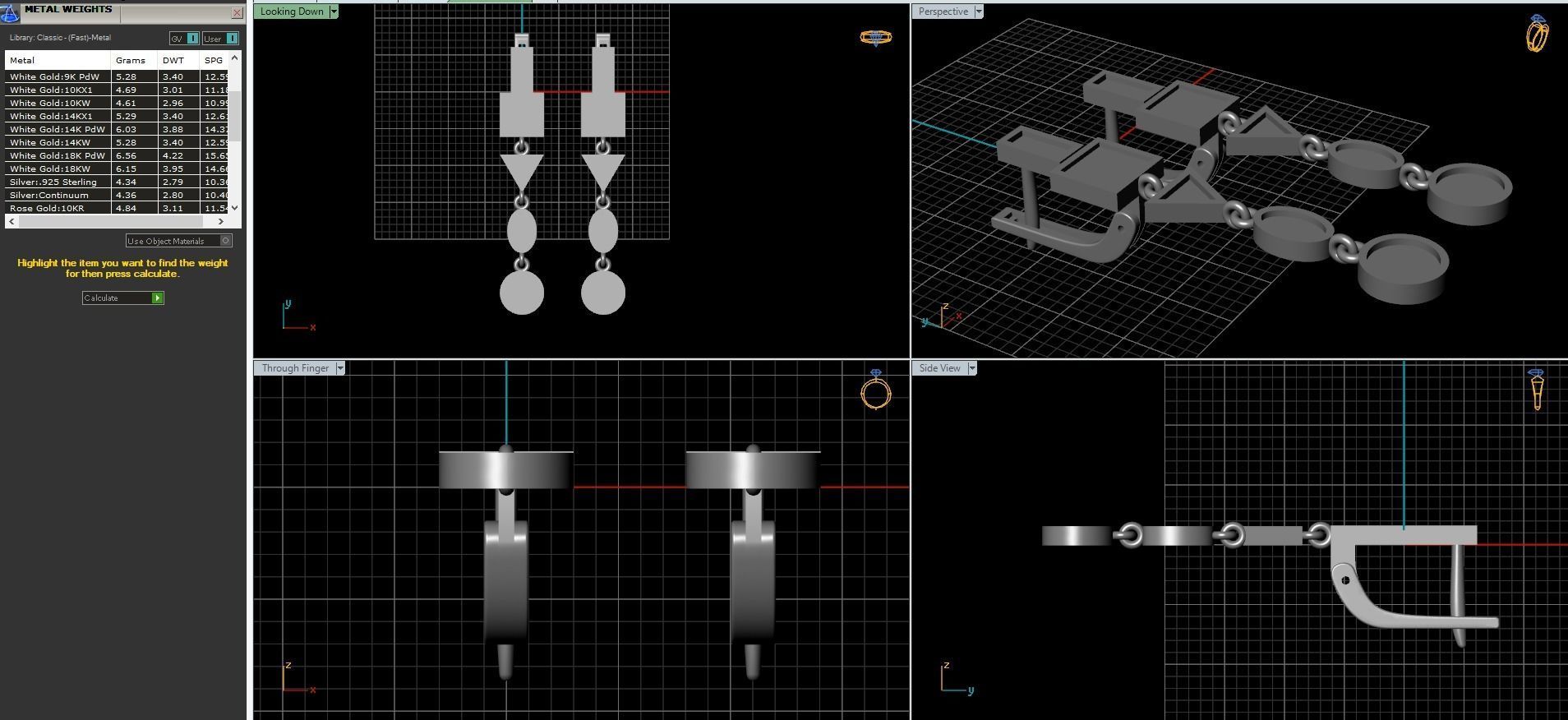 Jewelry geometric set  3D print model_11