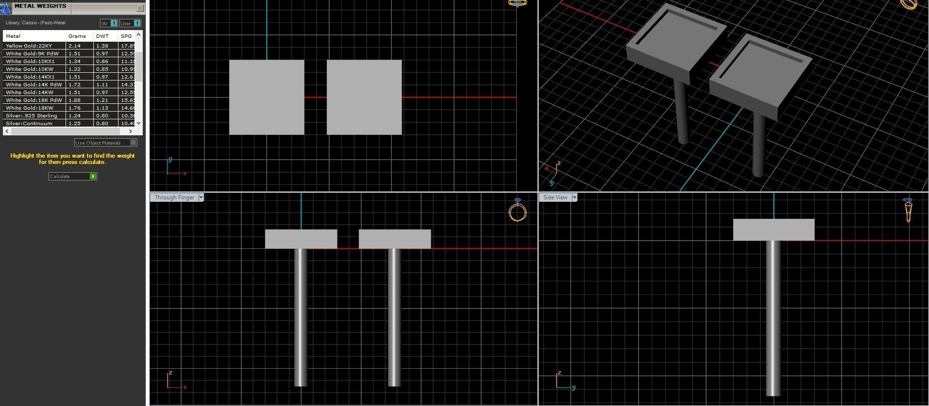 Jewelry geometric set  3D print model_13
