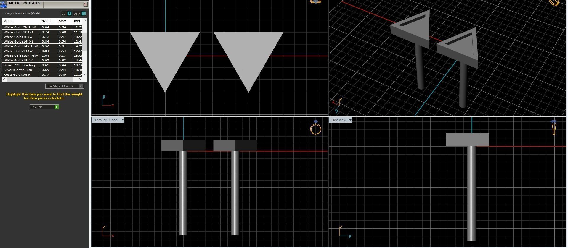 Jewelry geometric set  3D print model_14