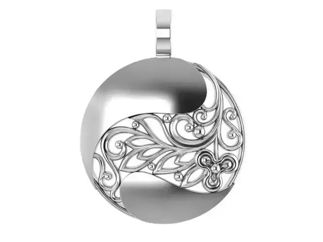 Pendant with a pattern without stones 
