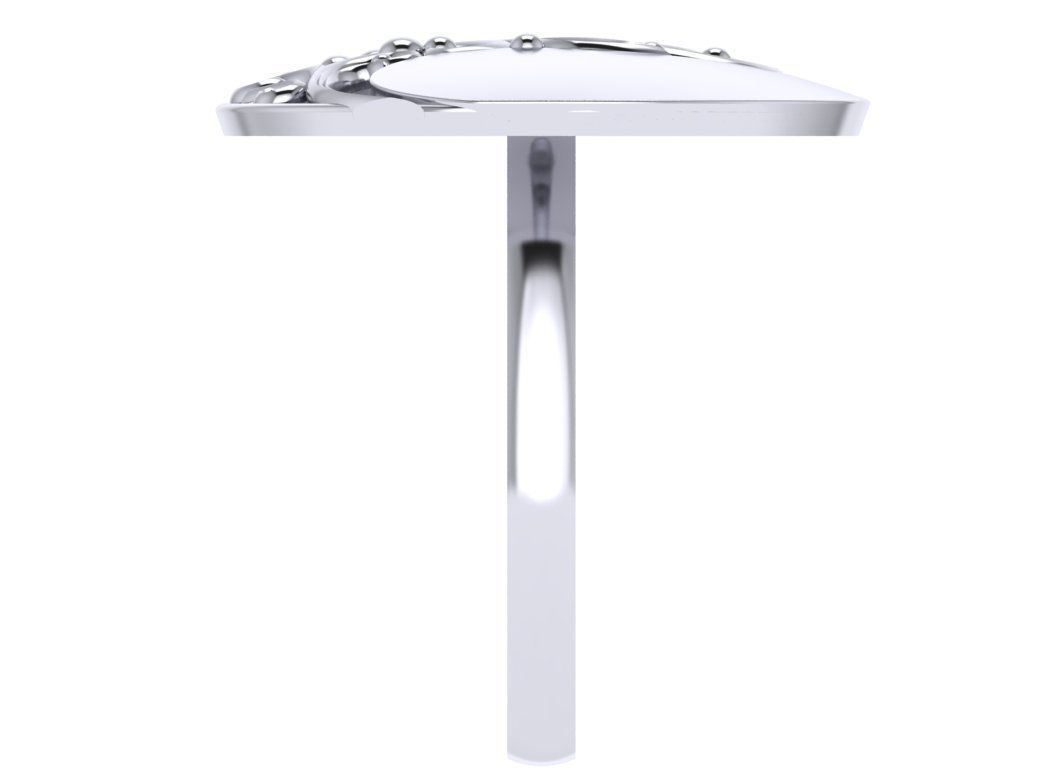 Ring with a pattern without stones 3D print model_3