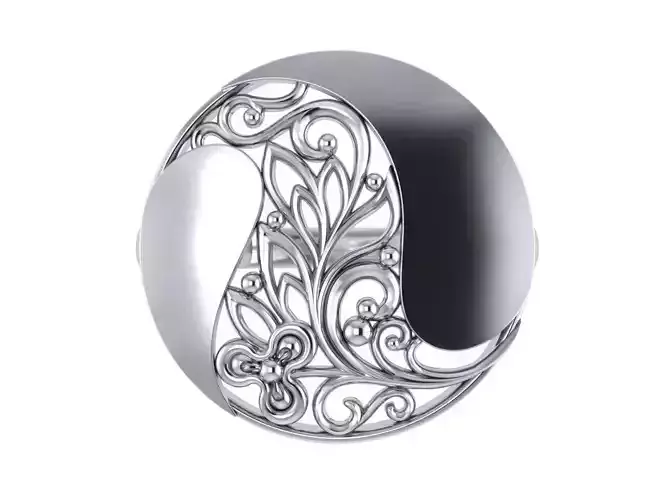 Ring with a pattern without stones 