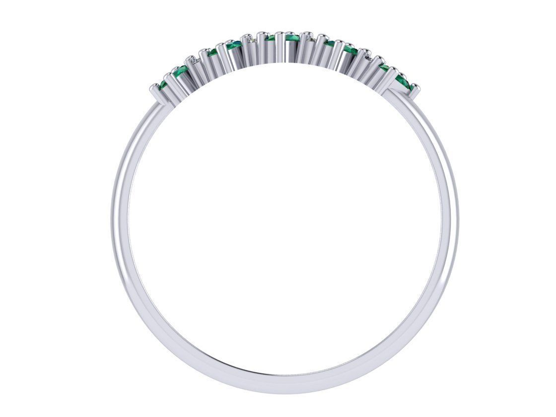 Diamond ring with marquise  3D print model_2