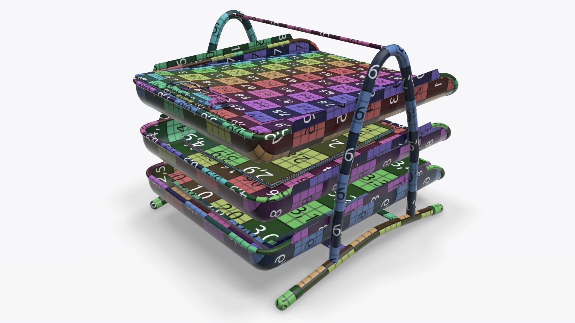 Paper mesh horizontal holder 02 3D model_12