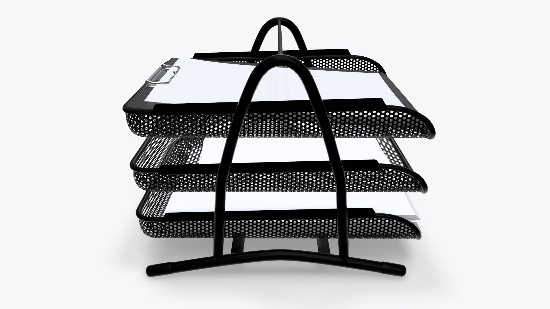 Paper mesh horizontal holder 02 3D model_1