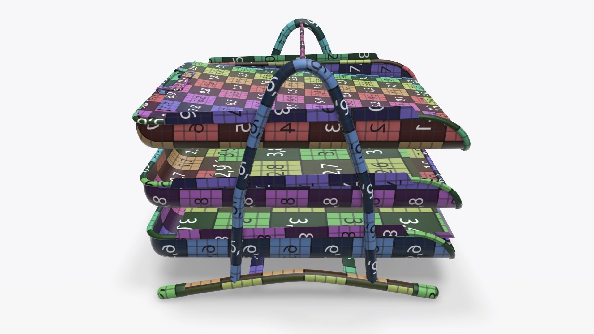 Paper mesh horizontal holder 02 3D model_11