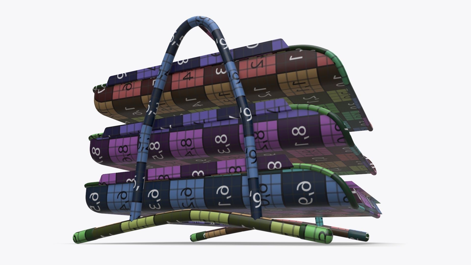 Paper mesh horizontal holder 02 3D model_14