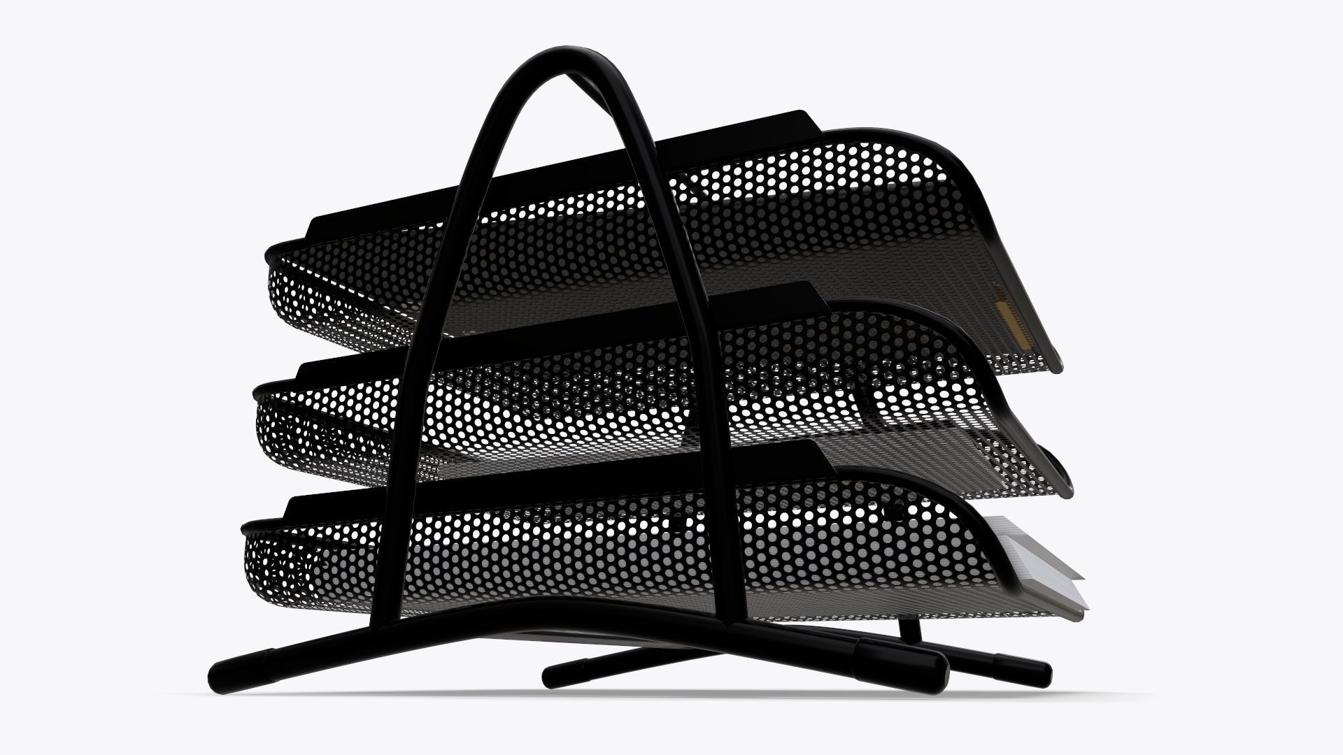 Paper mesh horizontal holder 02 3D model_4