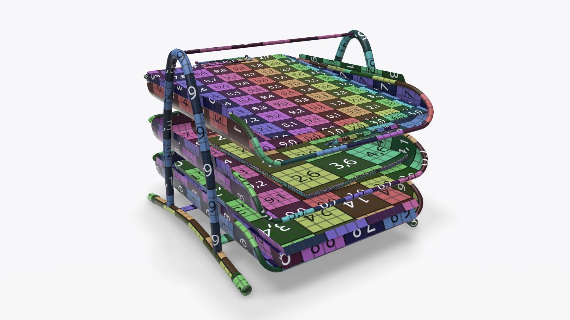 Paper mesh horizontal holder 02 3D model_10