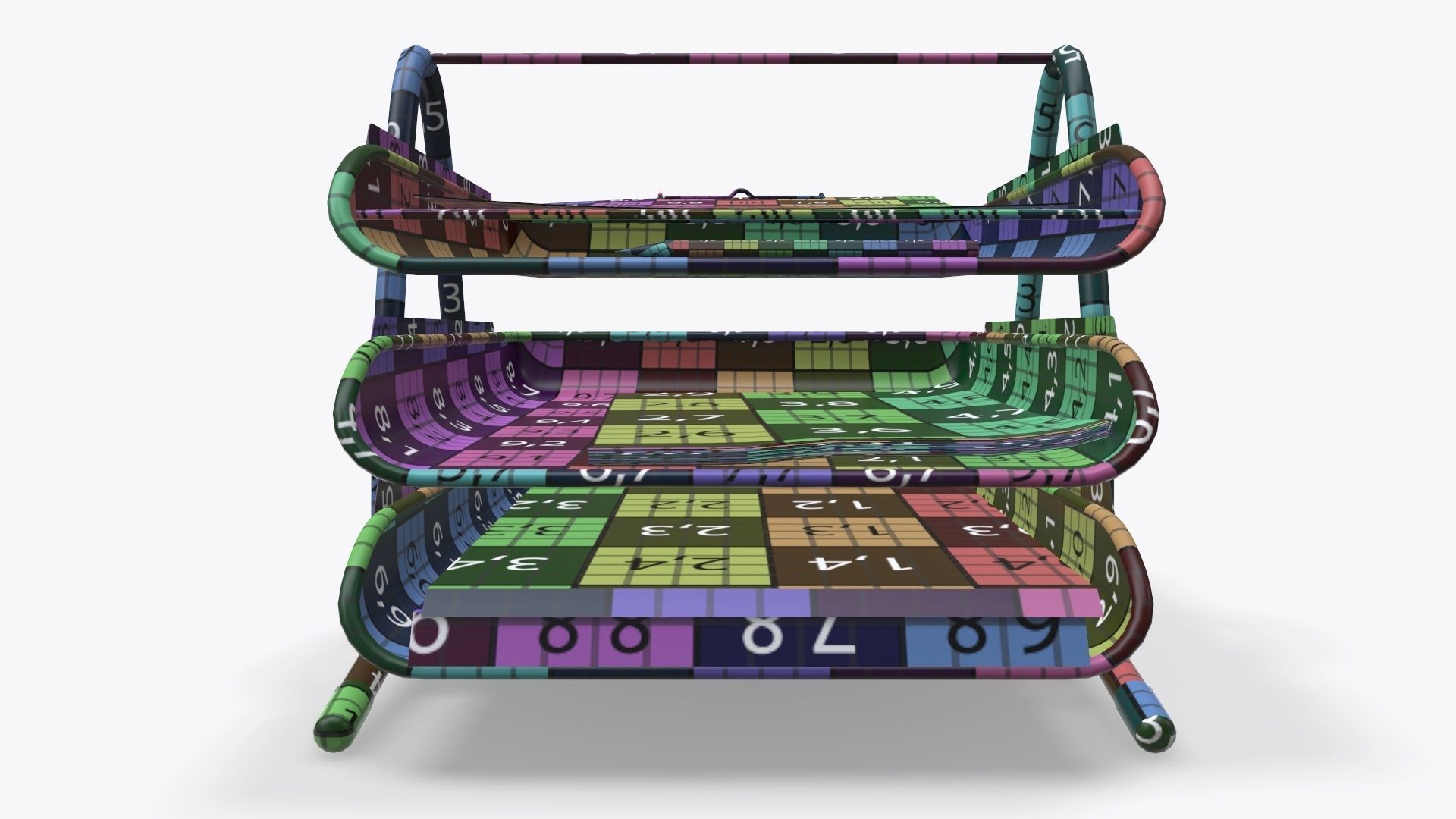 Paper mesh horizontal holder 02 3D model_13