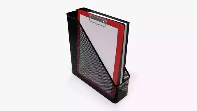 Paper mesh vertical holder