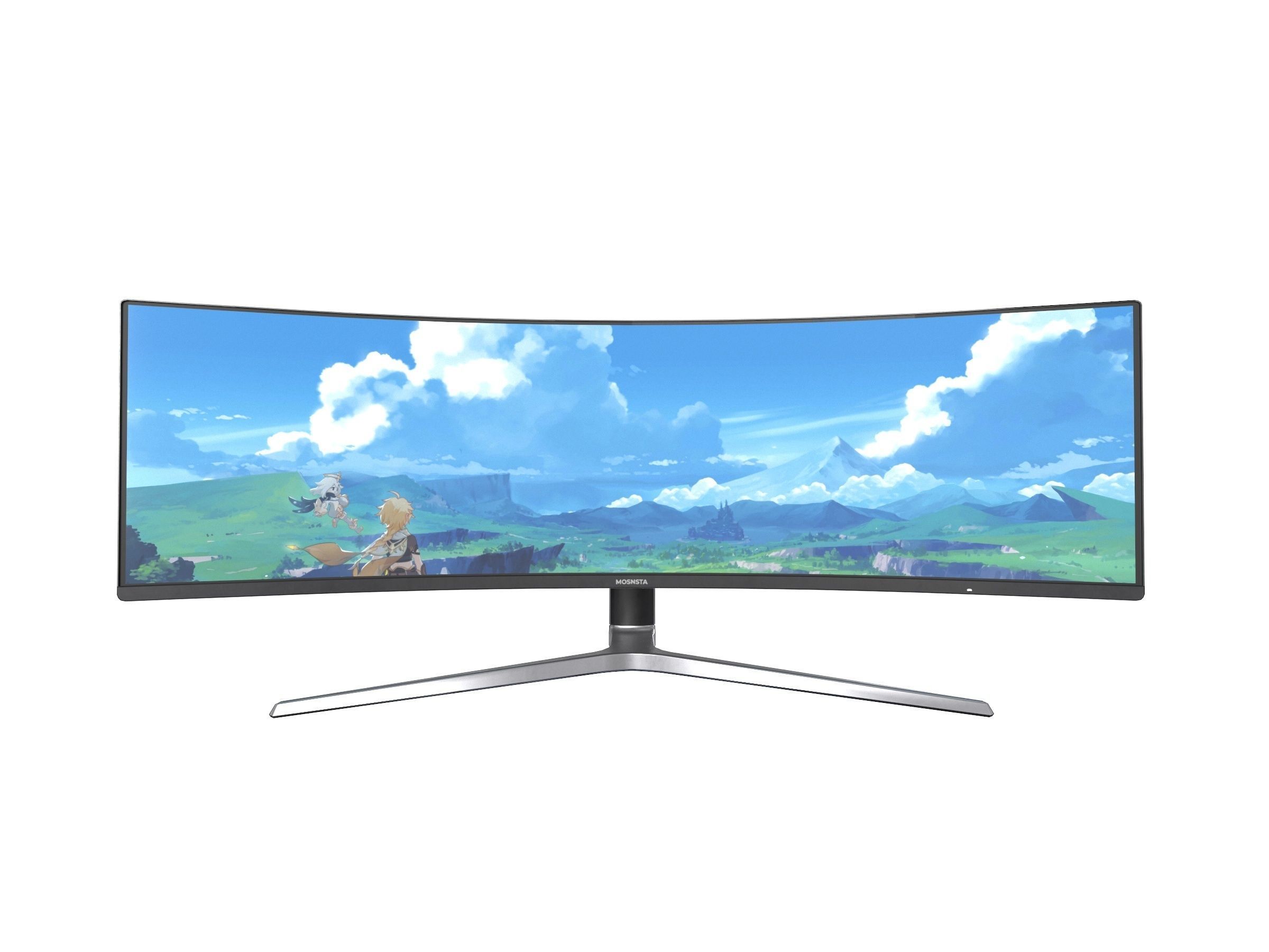 Samsung 49 Inch CHG90 QLED Gaming Monitor  Low-poly 3D model_7