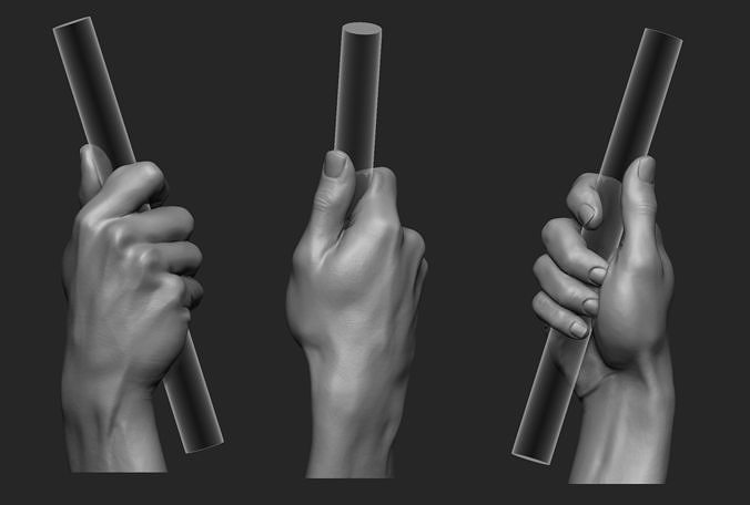 Male Hand Pose 7 3D print model