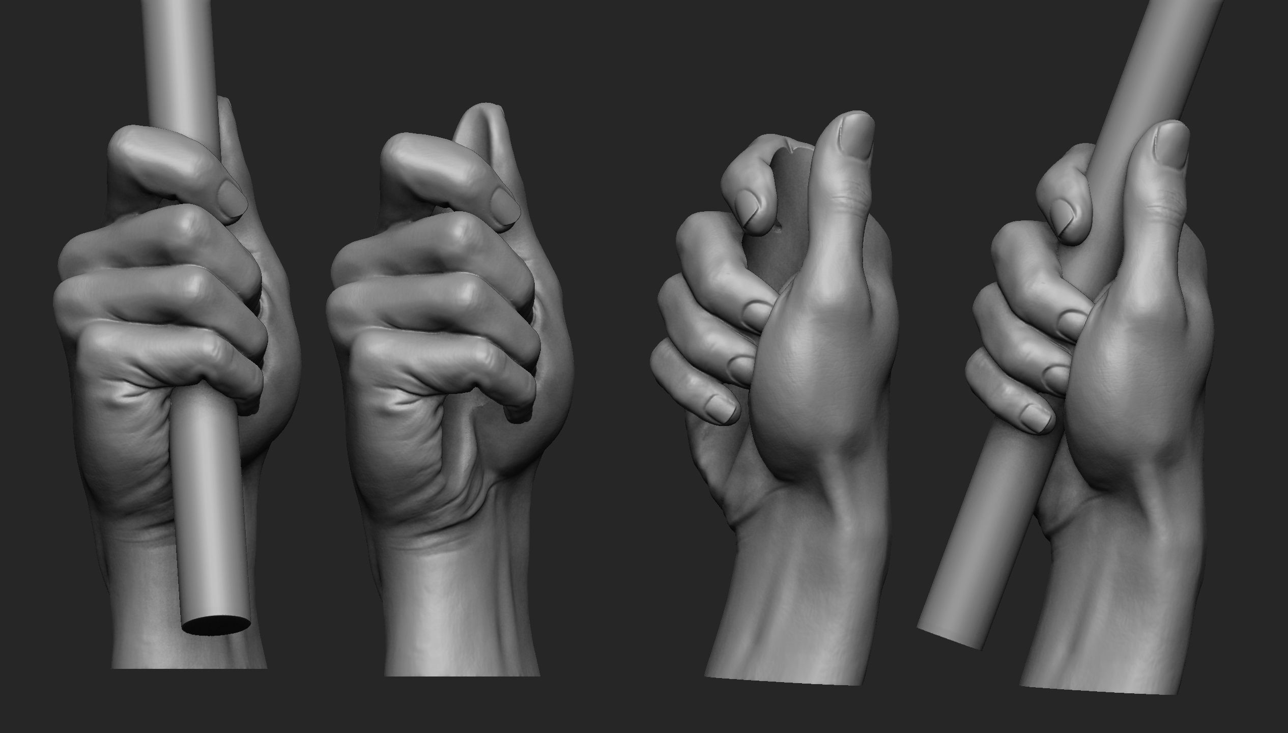 Male Hand Pose 7 3D print model_1