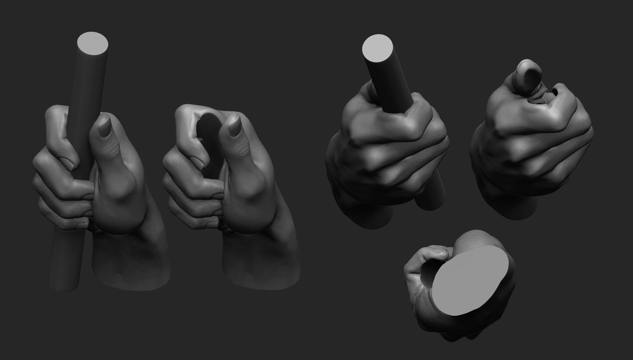 Male Hand Pose 7 3D print model_4