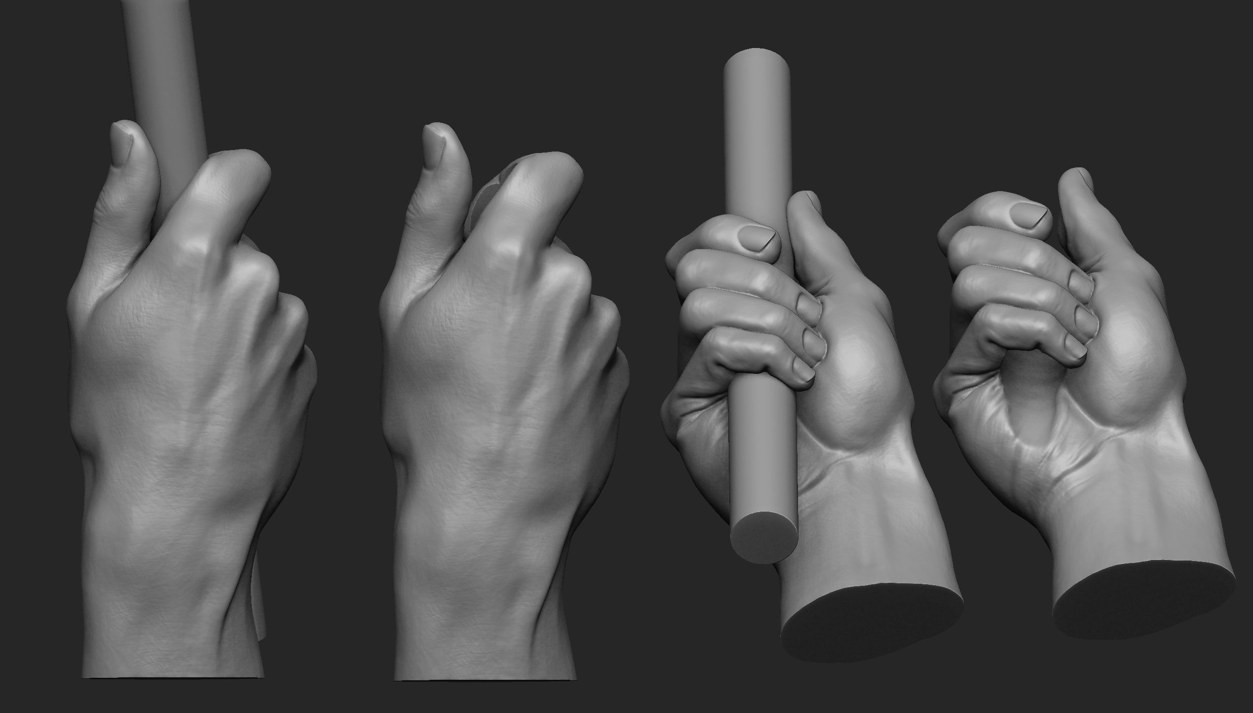 Male Hand Pose 7 3D print model_2