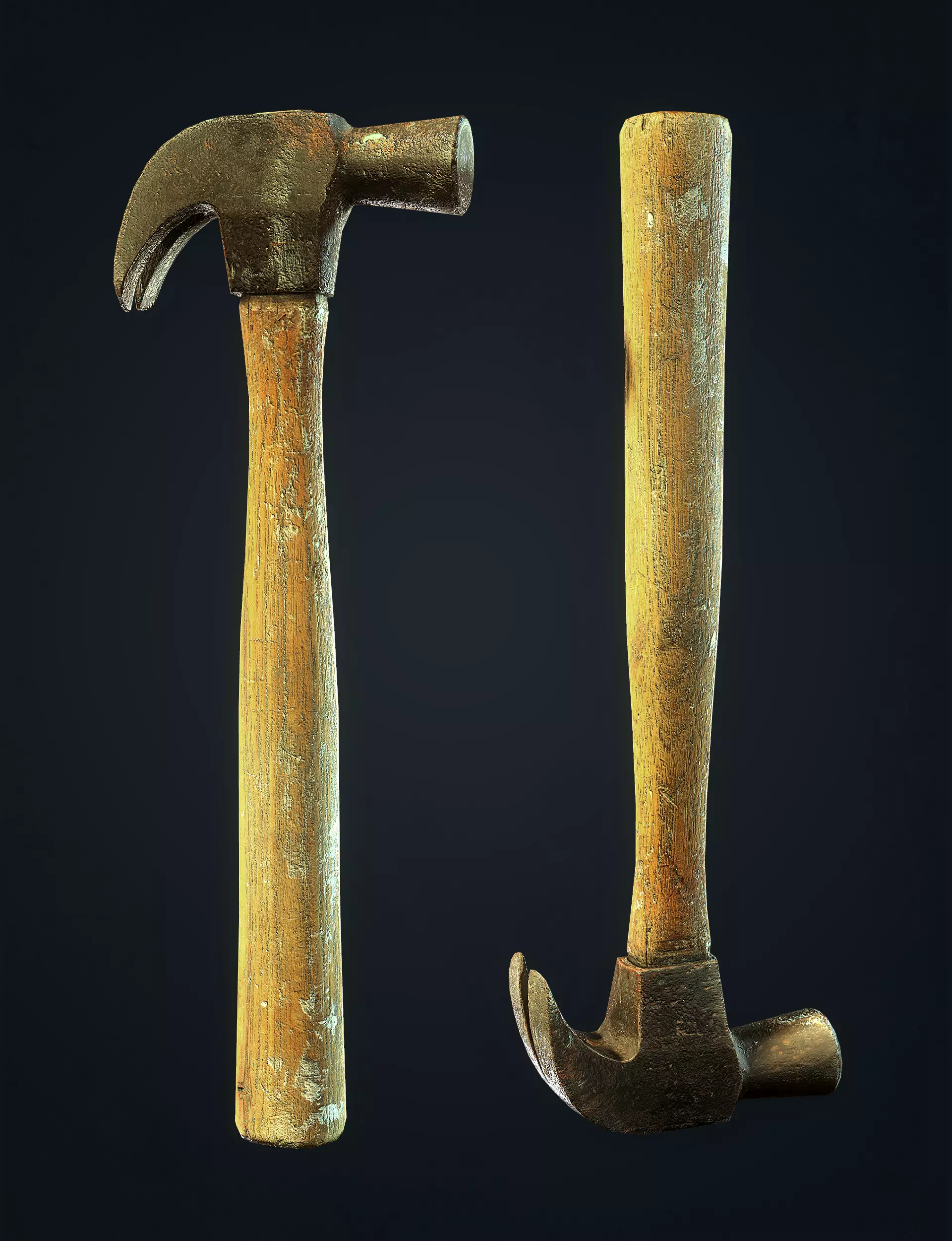 Old Hammer Low-poly 3D model_0