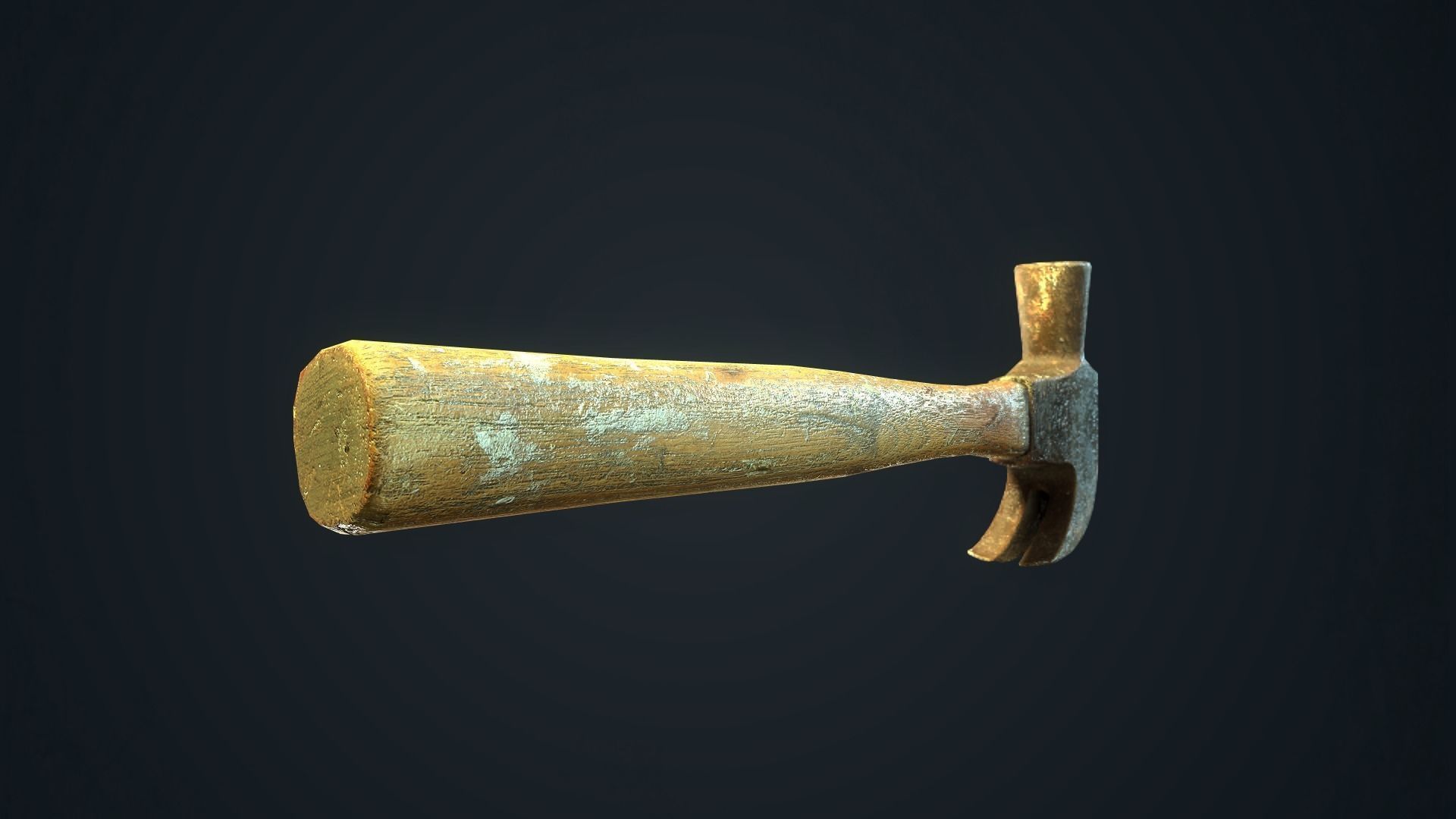 Old Hammer Low-poly 3D model_3