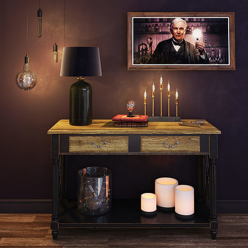 Edison decorative set 3D model