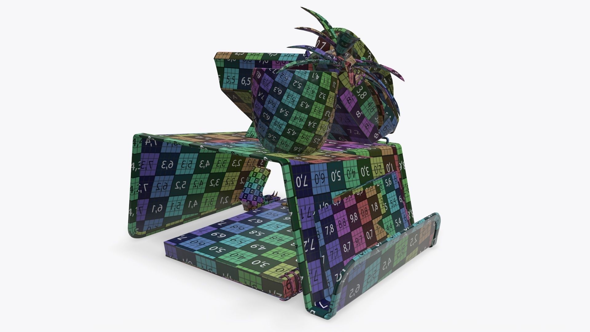 Phone mesh holder with decors 3D model_13