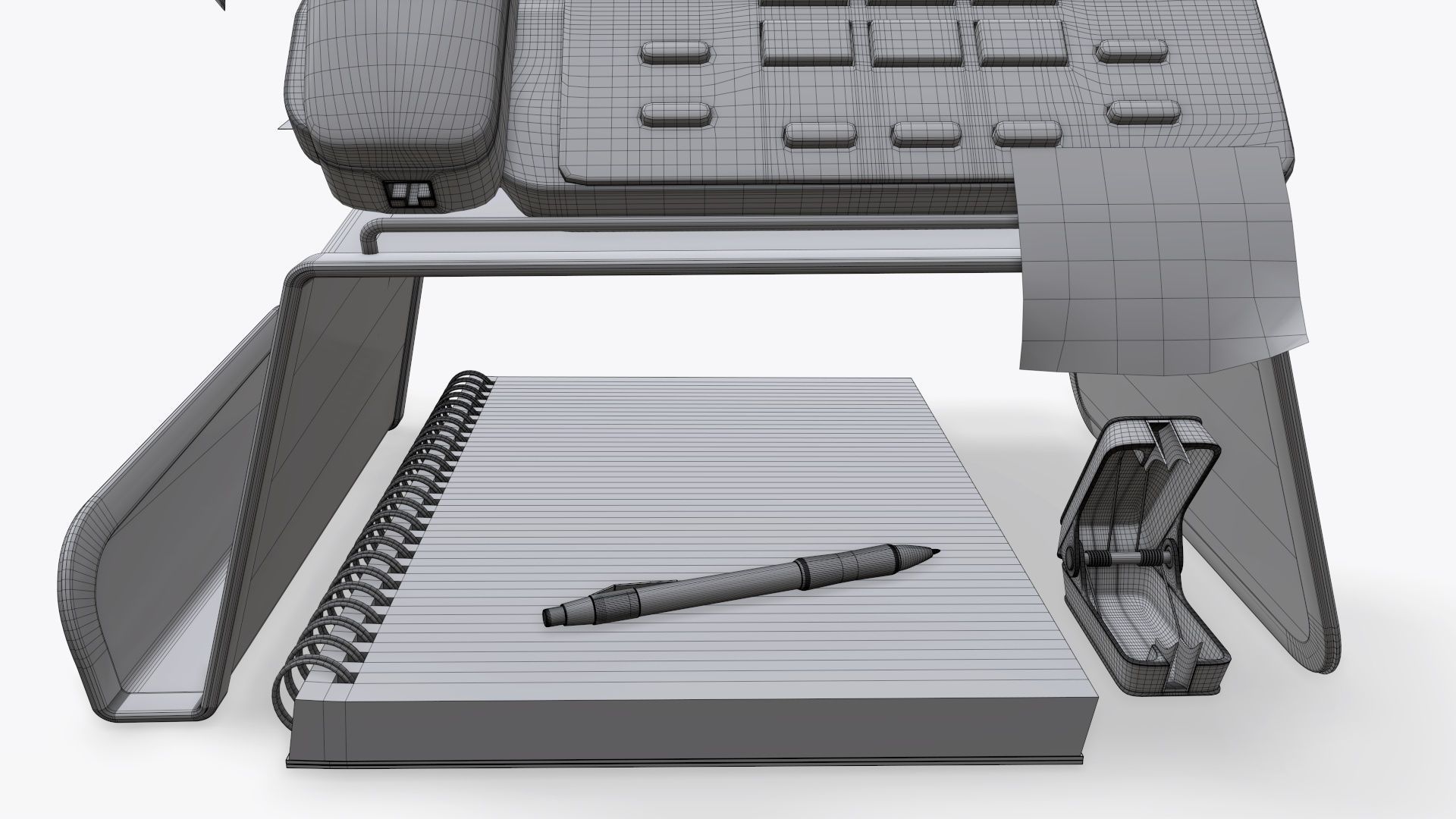 Phone mesh holder with decors 3D model_9