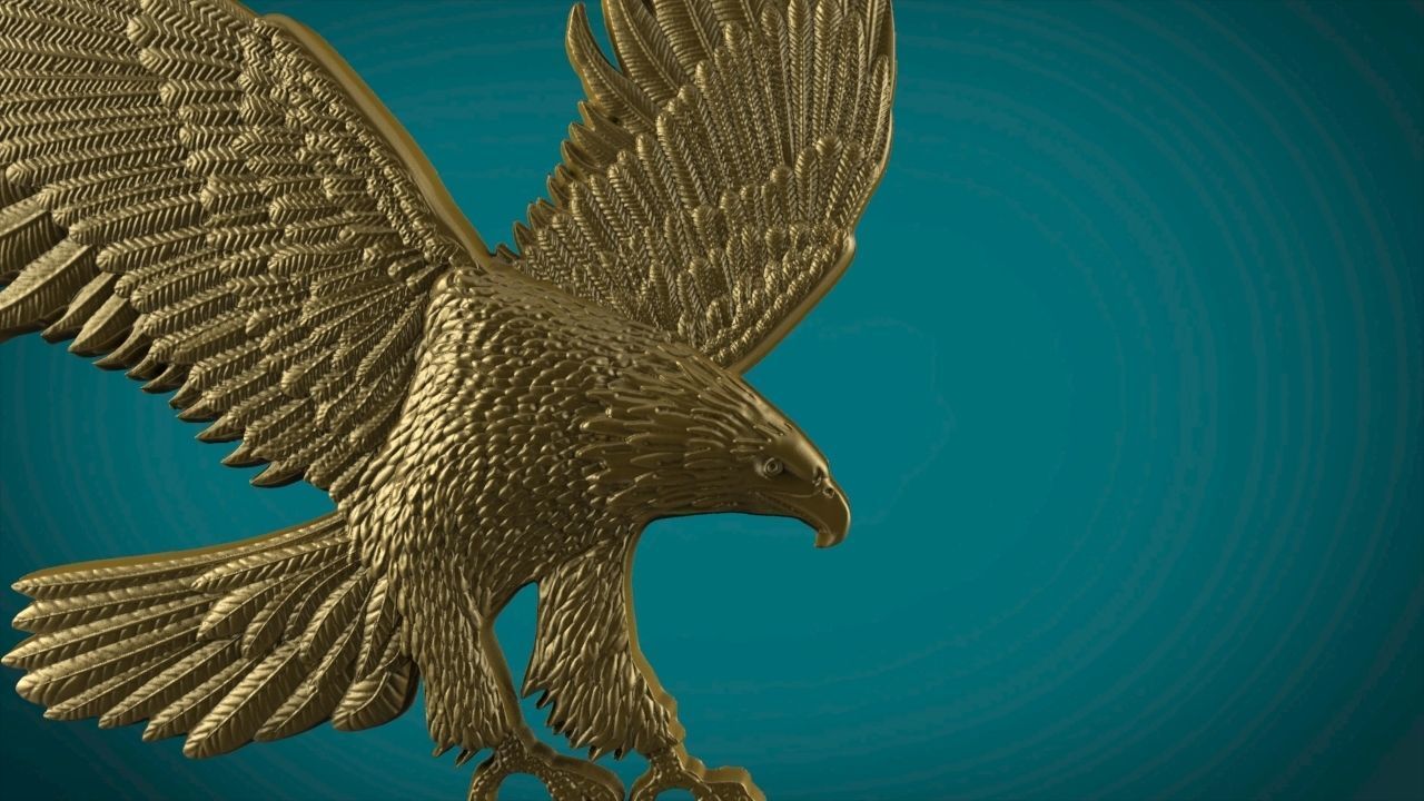 Eagle in flight - 2 3D print model_5