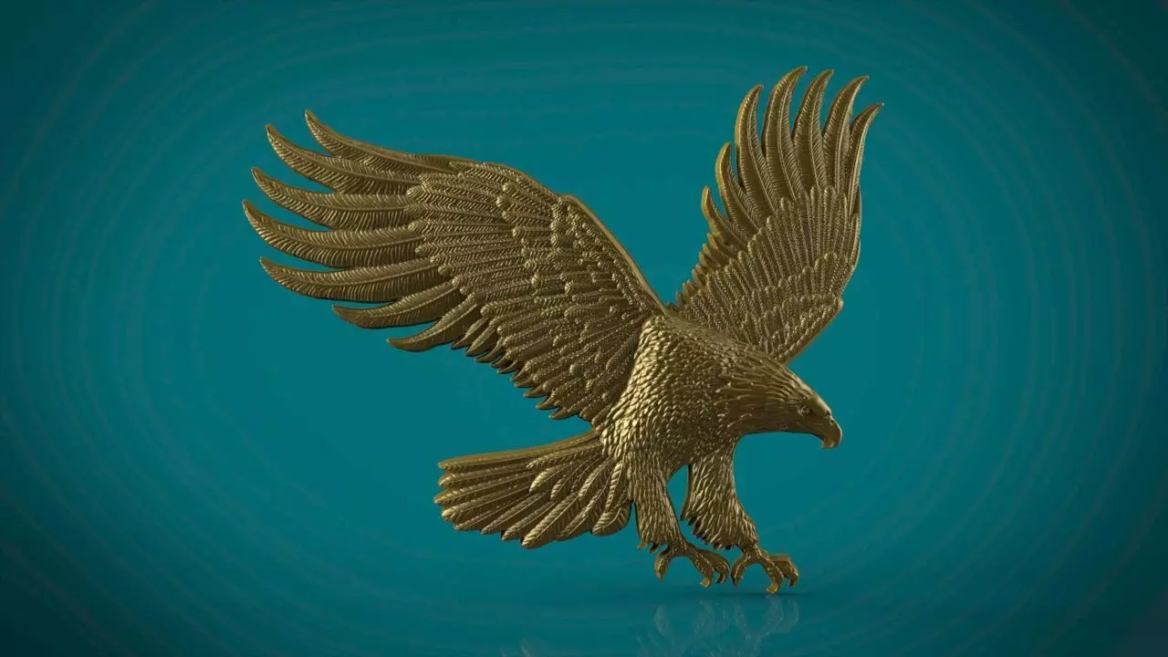 Eagle in flight - 2 3D print model_0