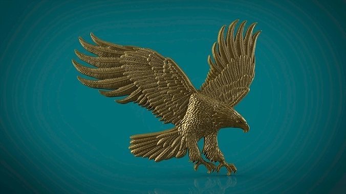 Eagle in flight - 2 3D print model