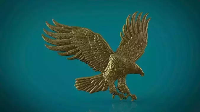 Eagle in flight - 2 3D print model