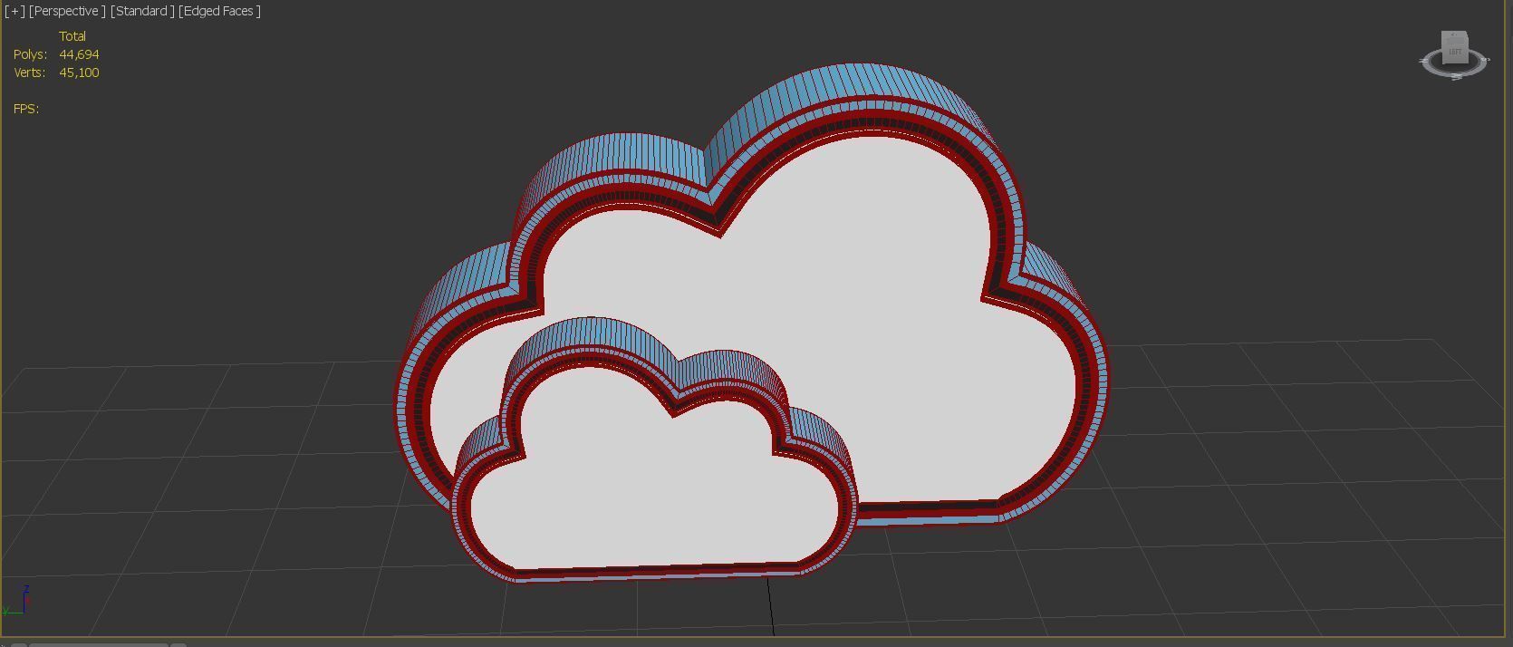 Cloud icon 3D model_5