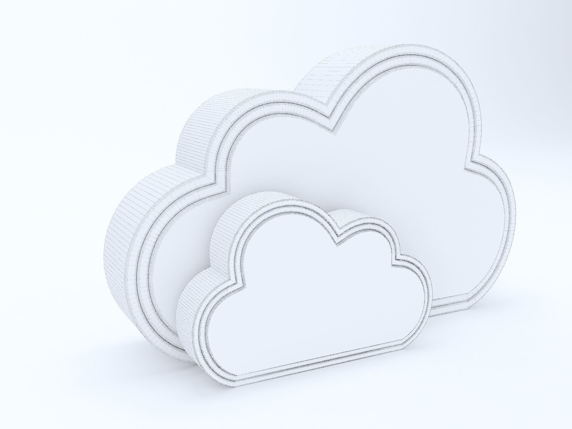 Cloud icon 3D model_3