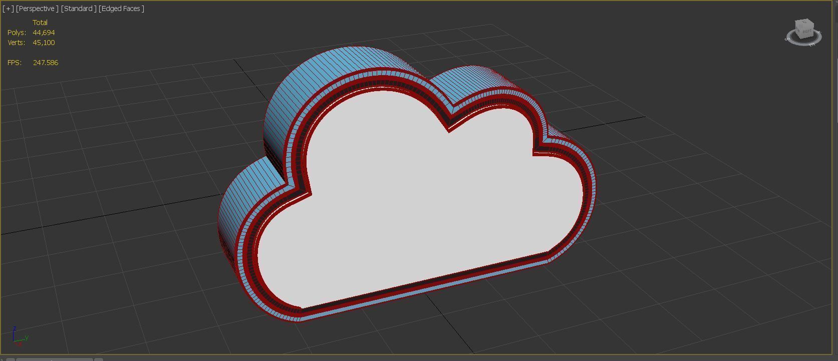 Cloud icon 3D model_6