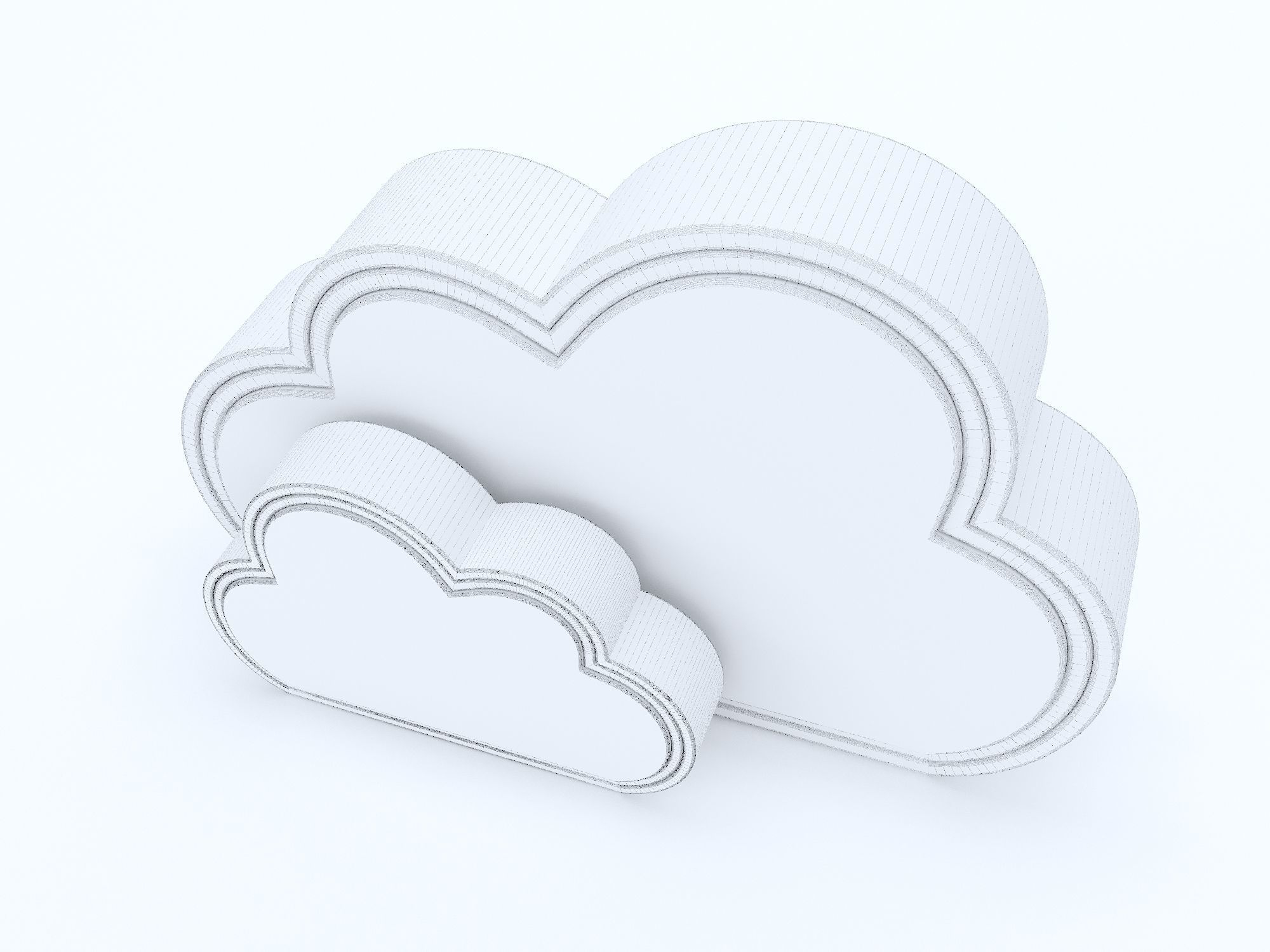 Cloud icon 3D model_4