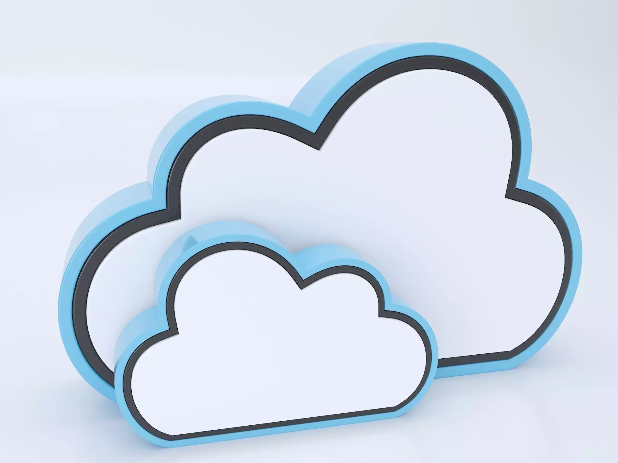 Cloud icon 3D model_0