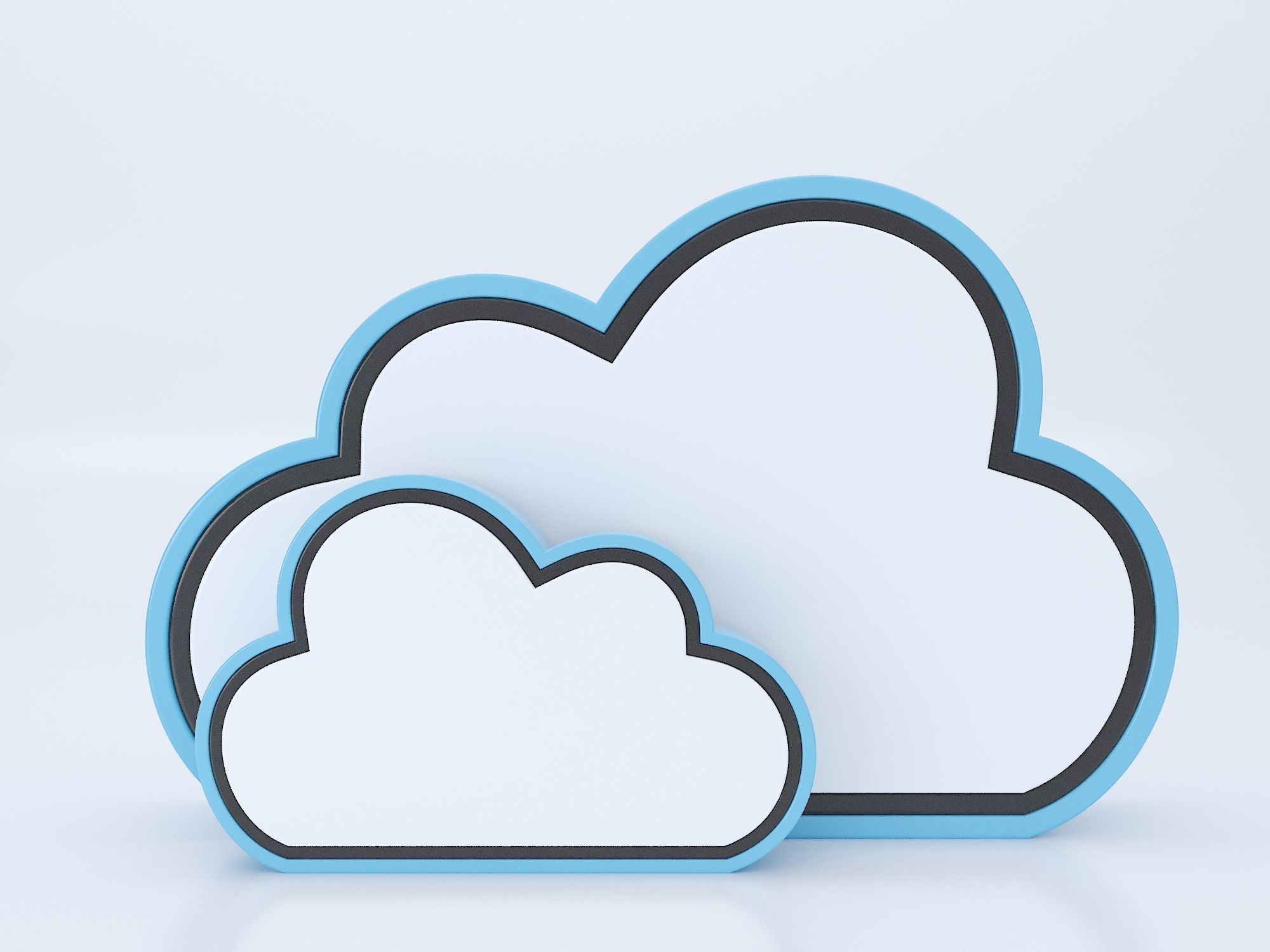 Cloud icon 3D model_2