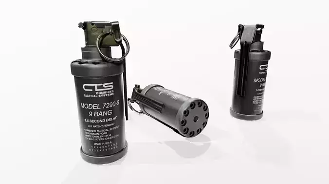 CTS 7290-9 9-Bang Grenade Low-poly 3D model