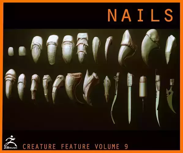 NAILS - 24 Character and Creature Nails 3D model