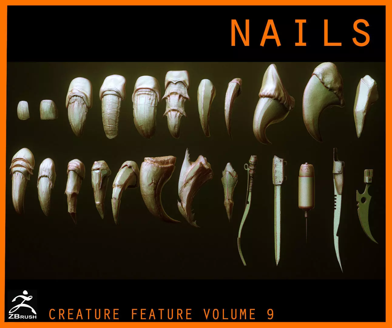 NAILS - 24 Character and Creature Nails 3D model_0