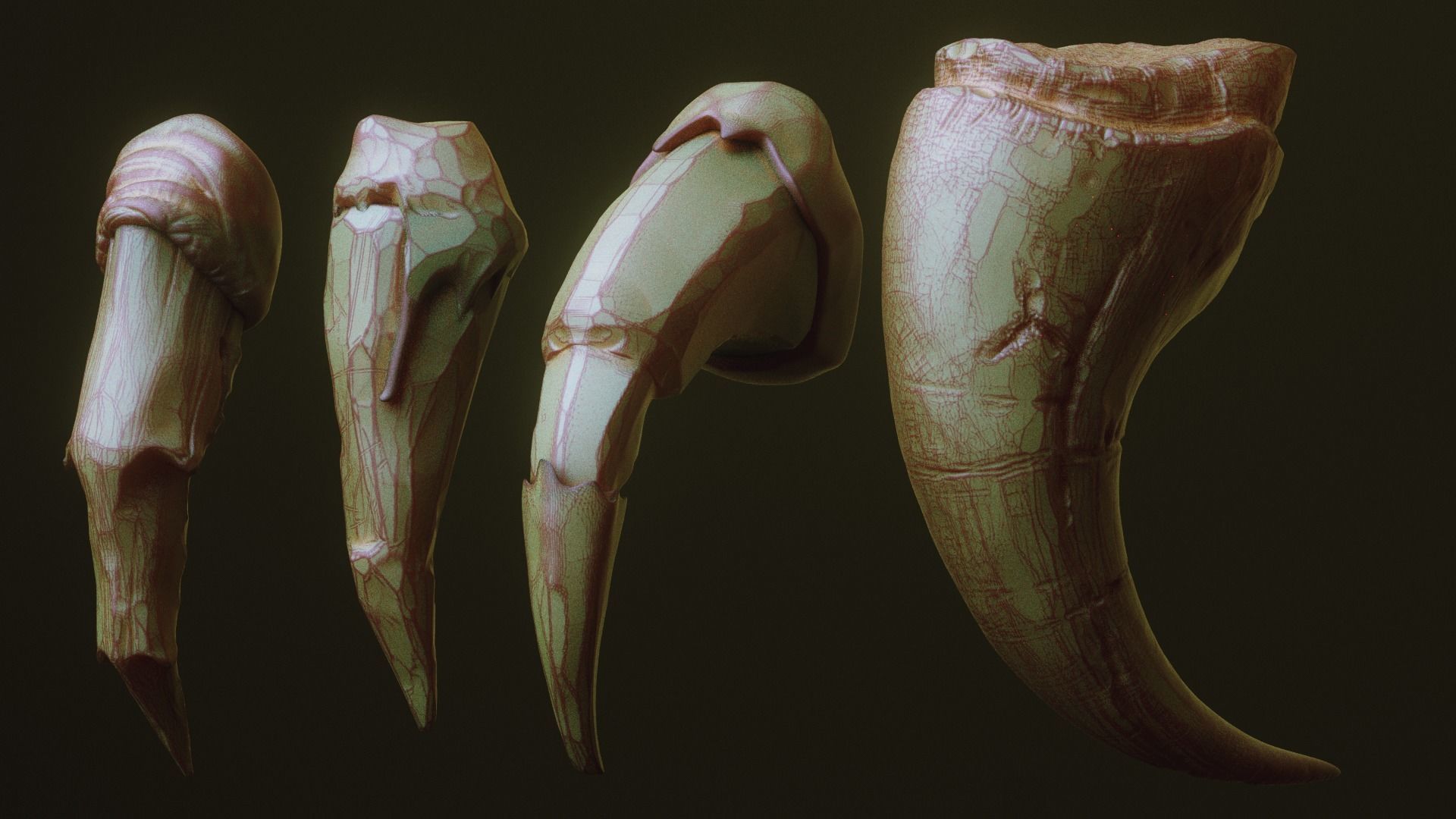 NAILS - 24 Character and Creature Nails 3D model_5
