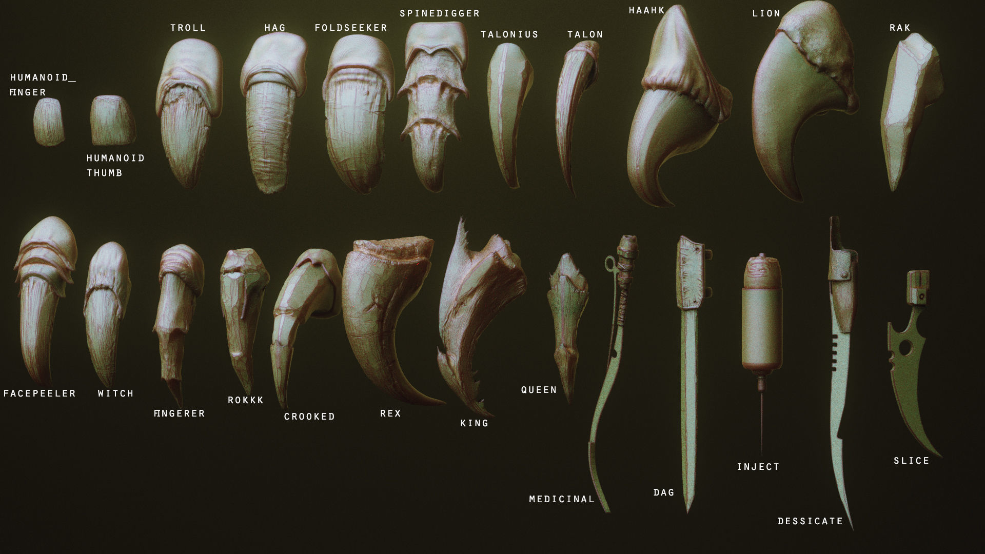 NAILS - 24 Character and Creature Nails 3D model_14