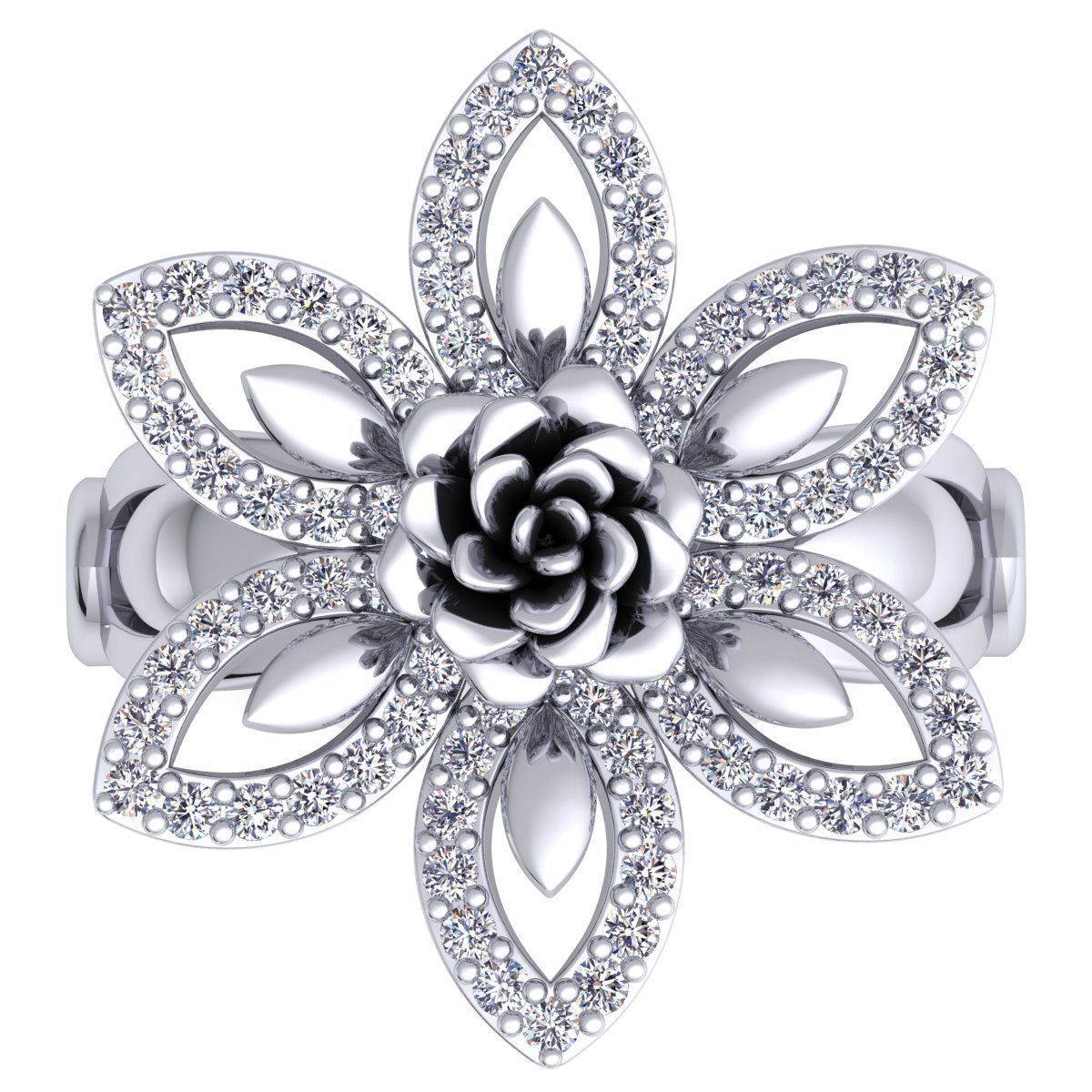 Rose Ring 3D print model_9