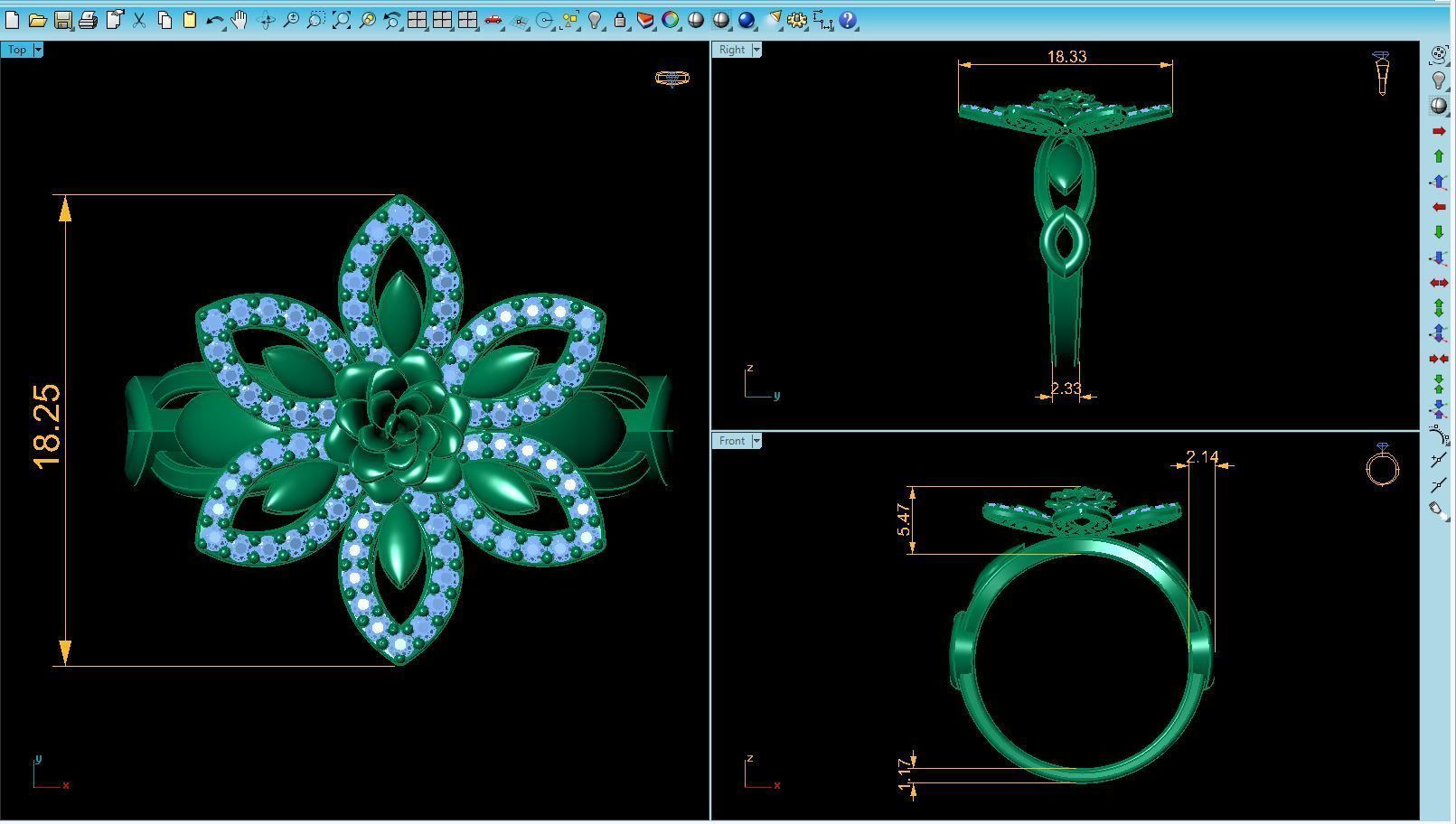 Rose Ring 3D print model_13