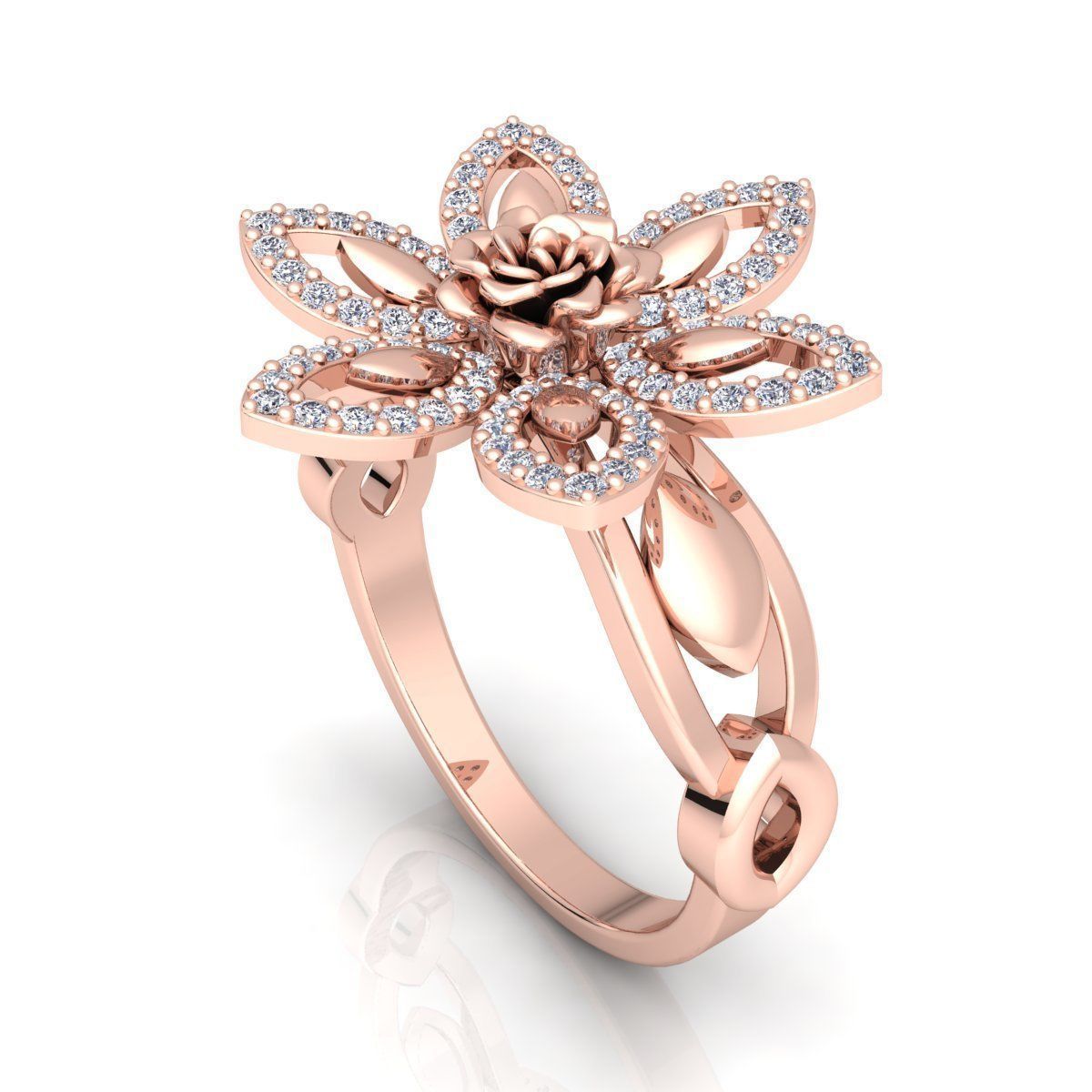 Rose Ring 3D print model_11