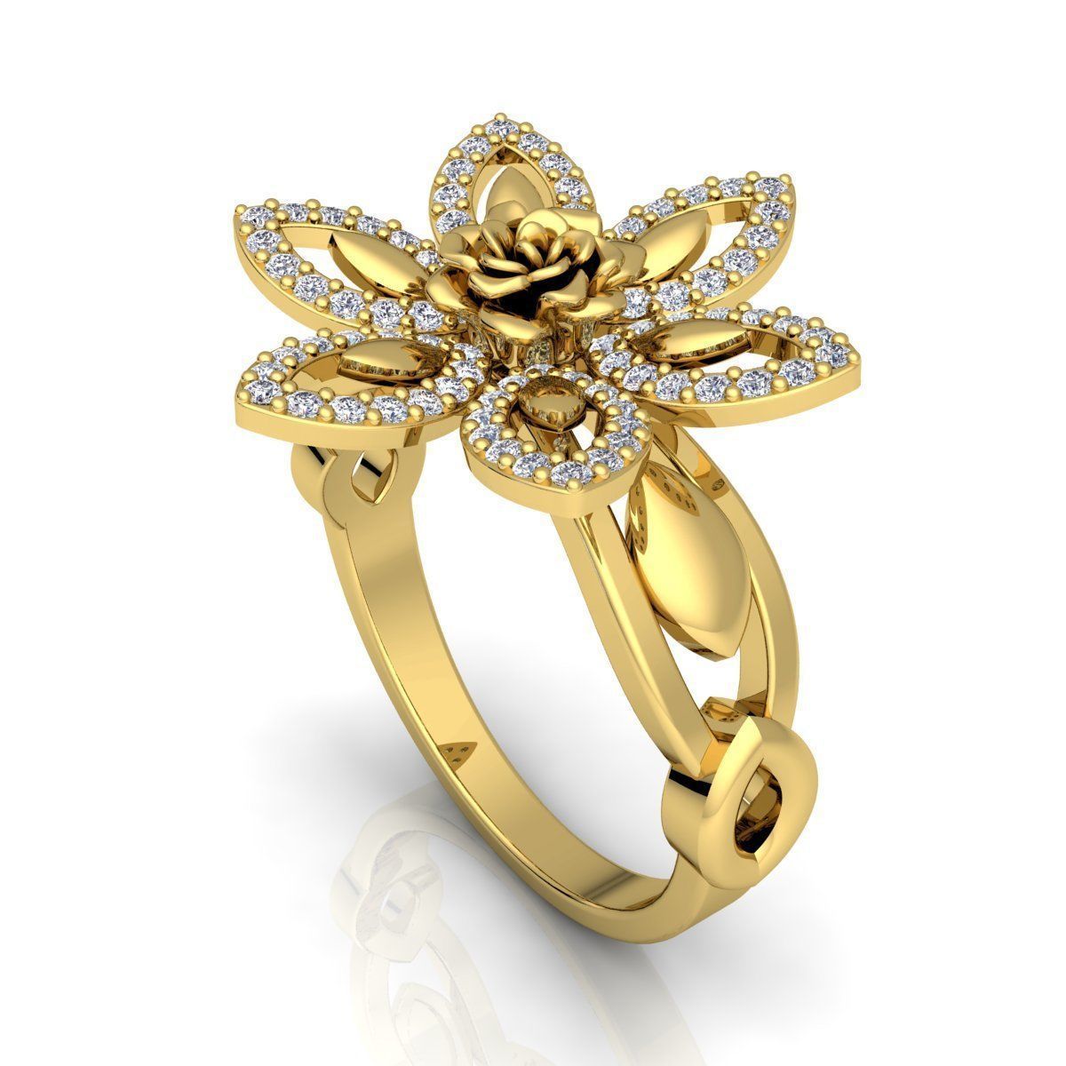 Rose Ring 3D print model_10