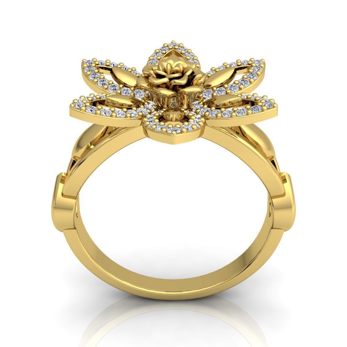 Rose Ring 3D print model_4