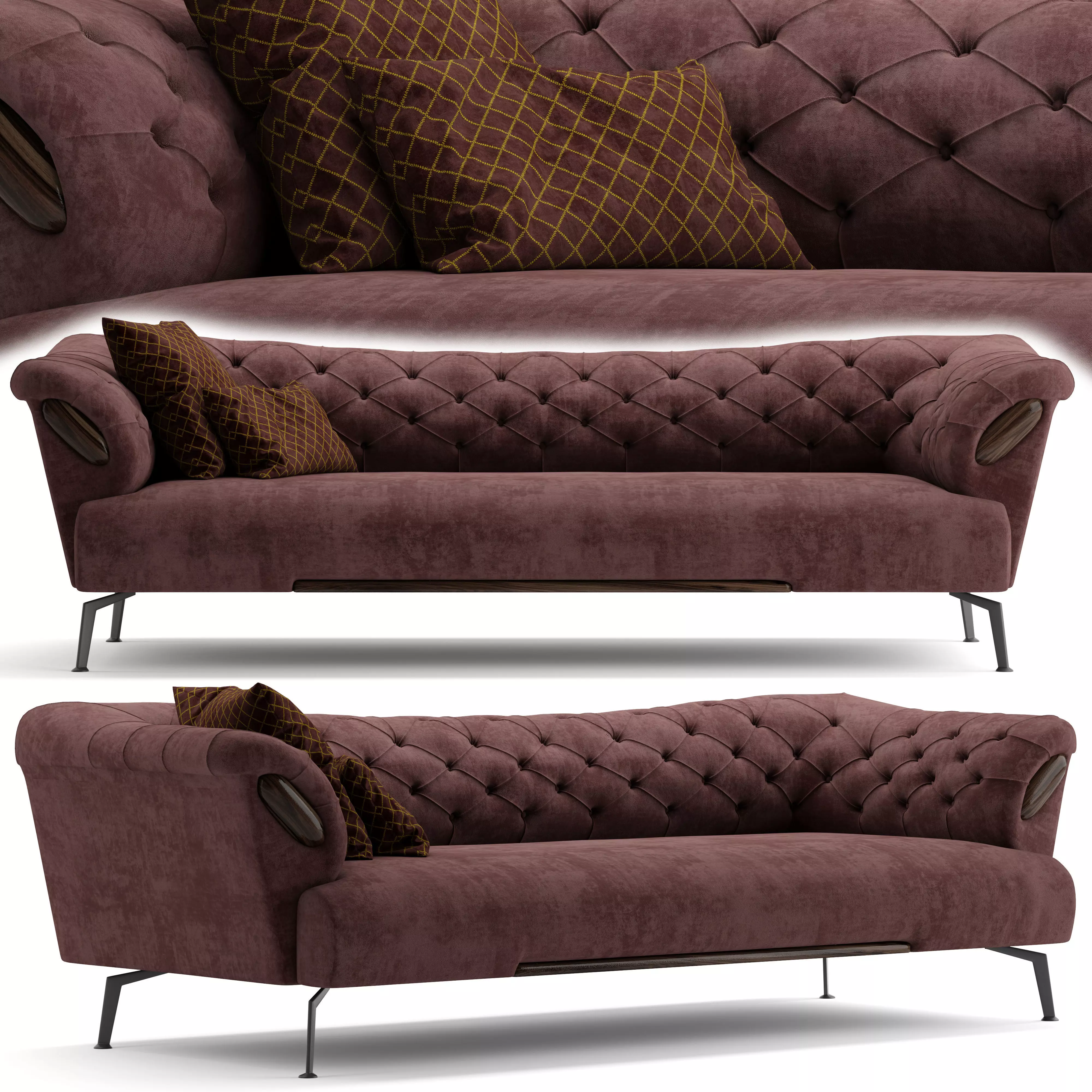 Lester classic sofa 3D model_0